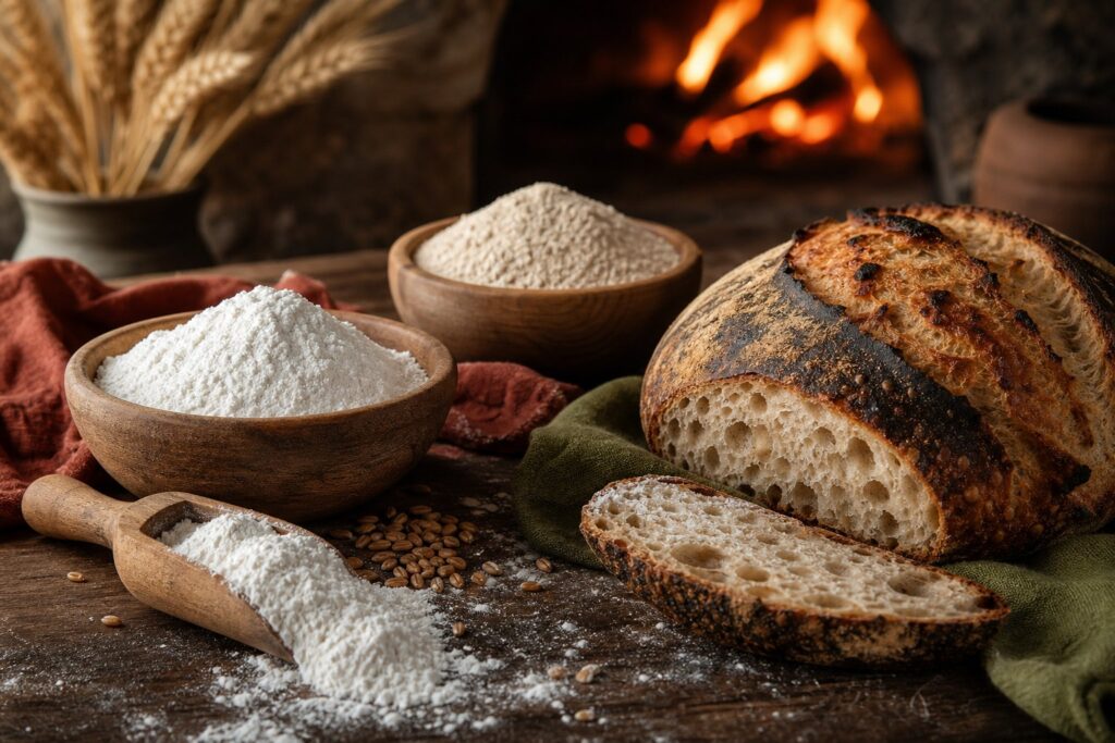 Farine pour pizza : comprendre le type 00 et le W. Photographie éditoriale de pizza artisanale.