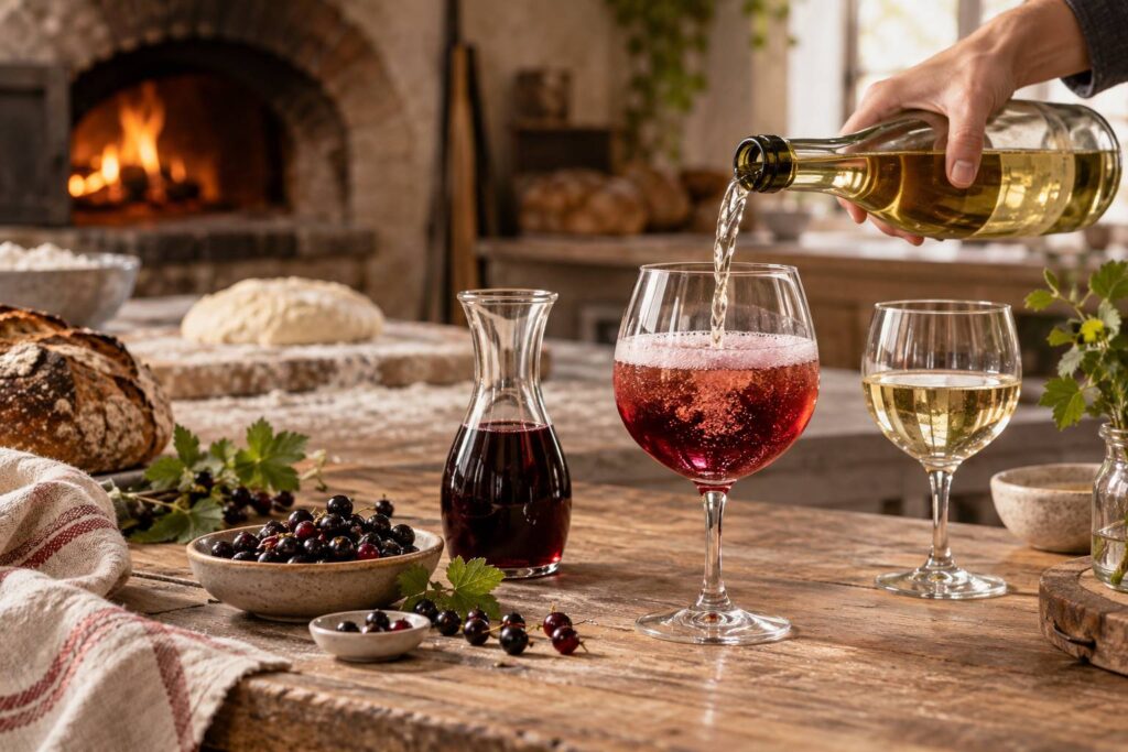 Illustration éditoriale du sujet : Le kir : quel alcool et quelle recette pour le réussir