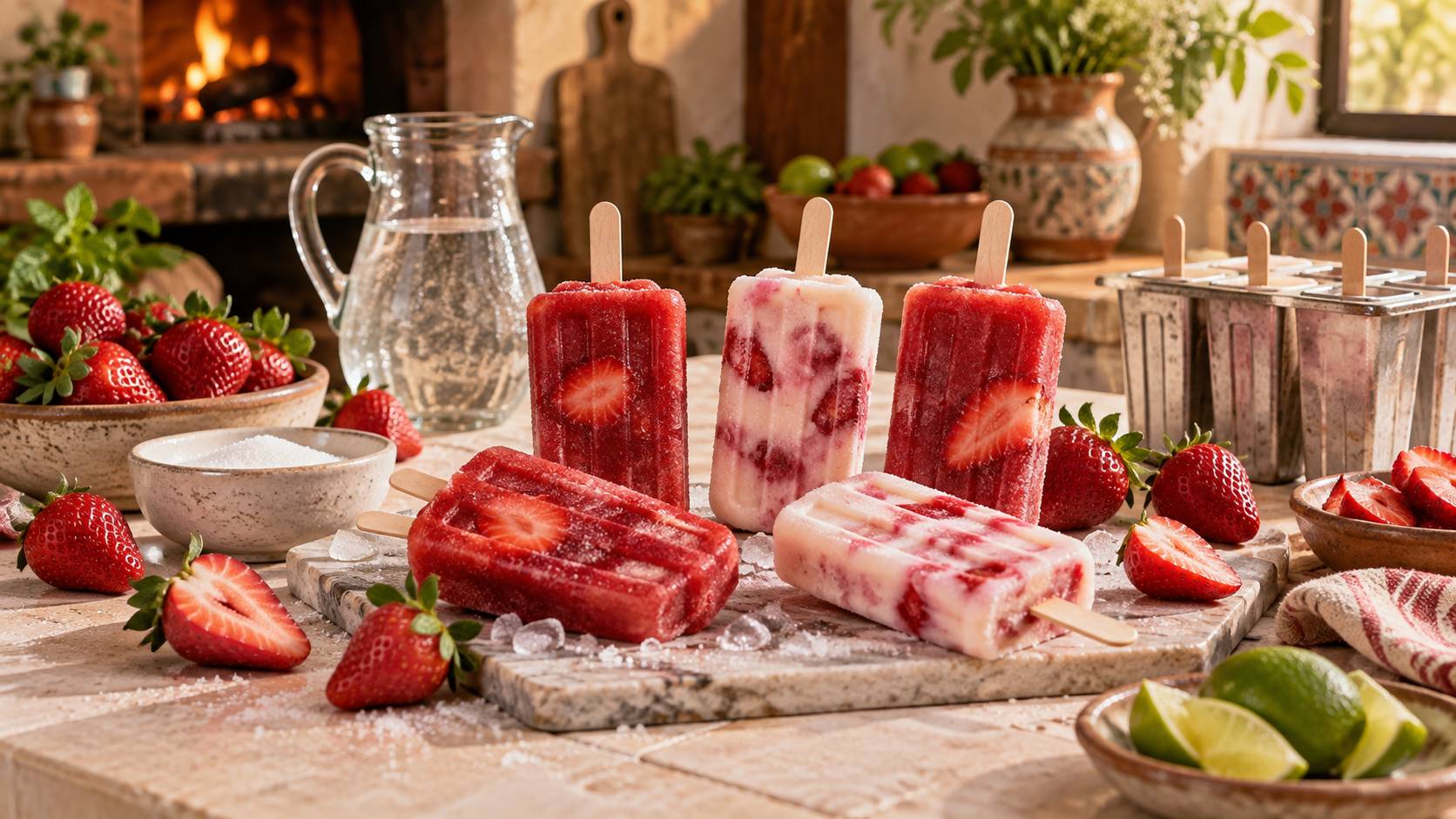 Illustration éditoriale du sujet : Les paletas : la recette des glaces mexicaines maison