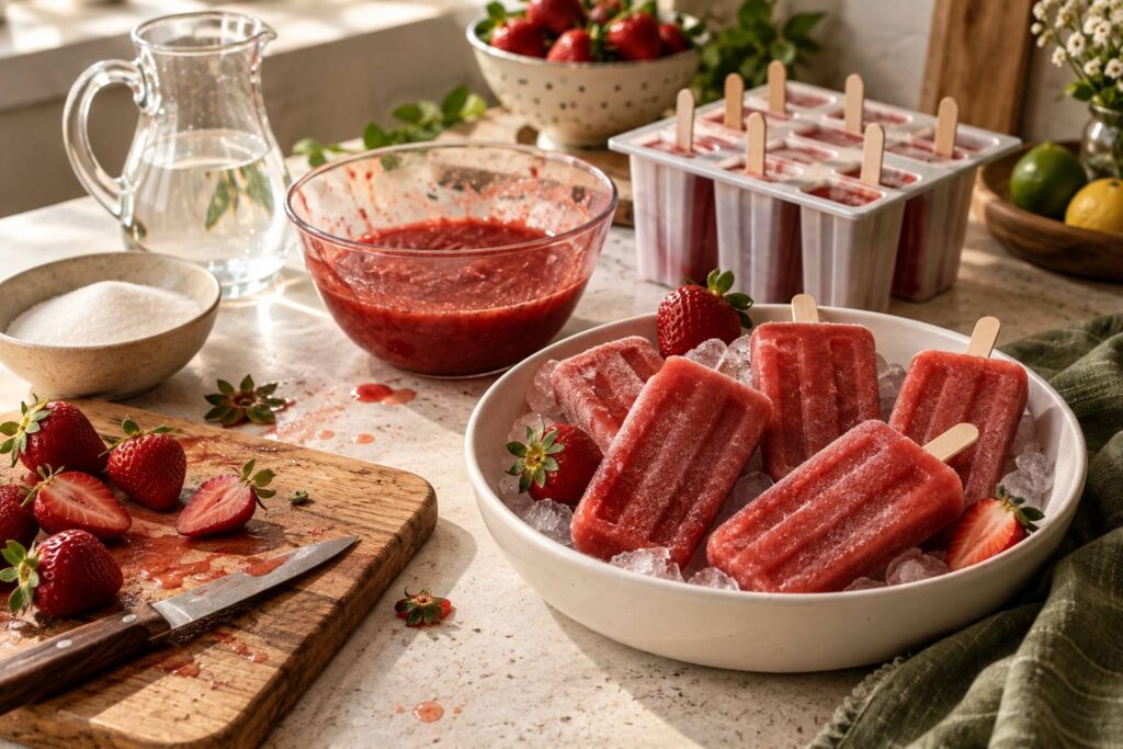 Illustration éditoriale du sujet : Les paletas : la recette des glaces mexicaines maison